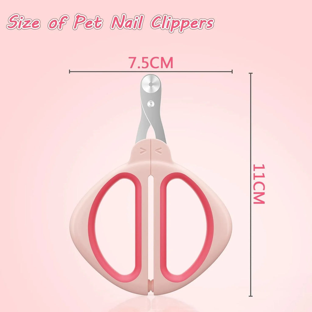 Blue cat nail clipper with a round safety positioning hole and a non-slip ergonomic handle.