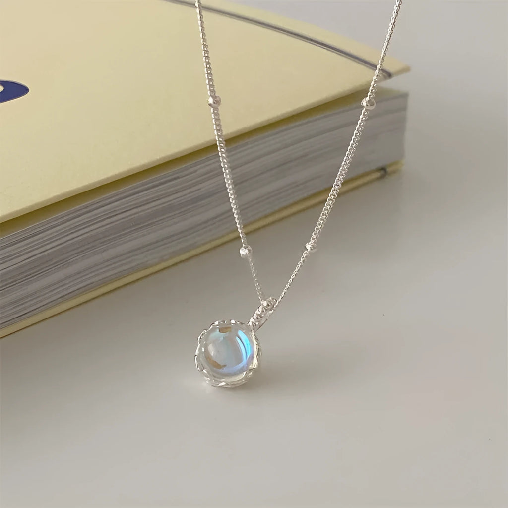 925 sterling silver geometric pendant necklace with adjustable curb chain for women