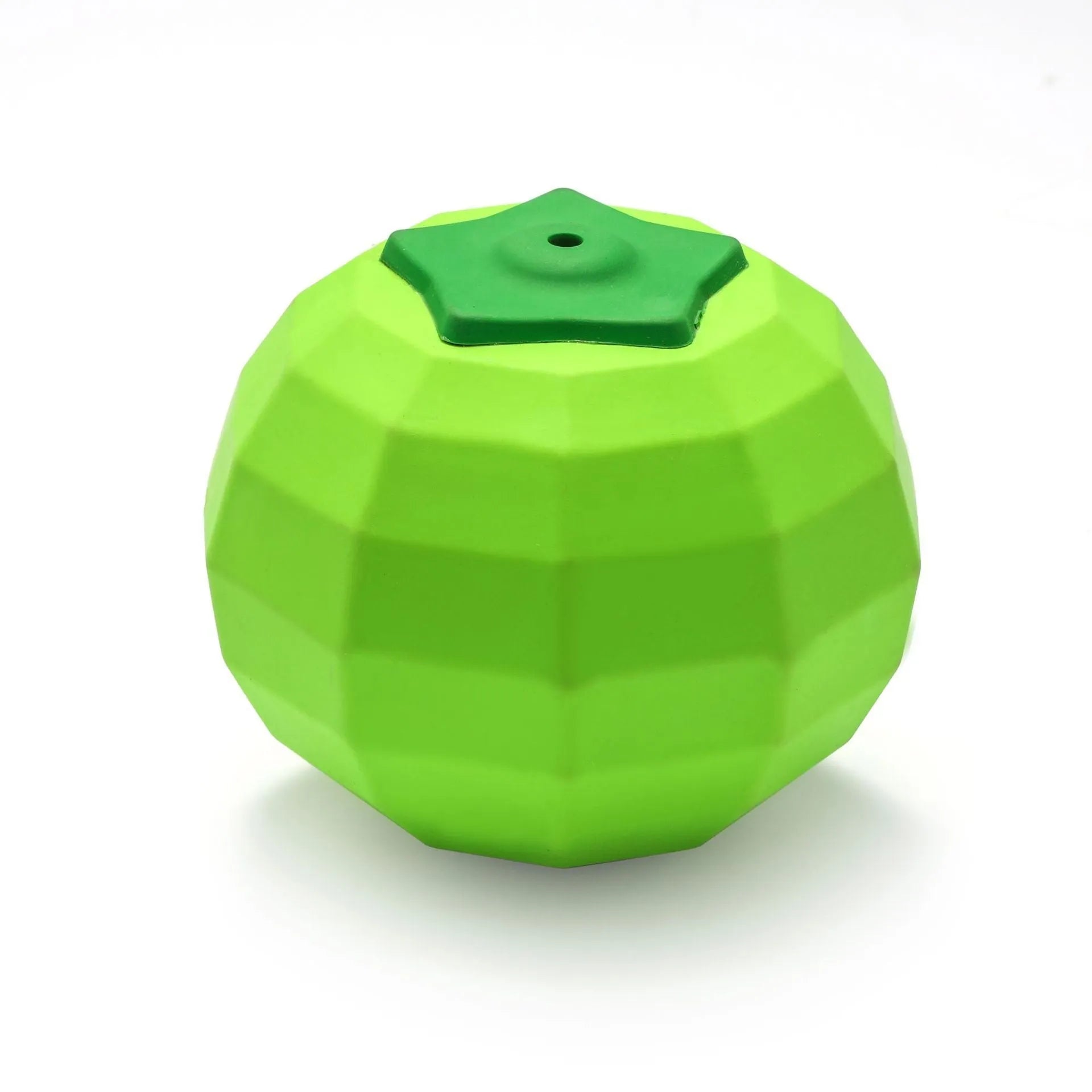 Green natural rubber dog chew toy with squeaker for large breed aggressive chewing dogs