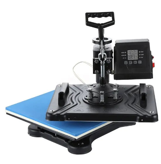 Black thermal transfer machine for clothing with 70x70cm plate and international plug options