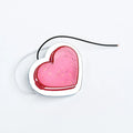 Heart-shaped 12V automotive LED sidelight unit in a choice of colours for vehicle fender modification.