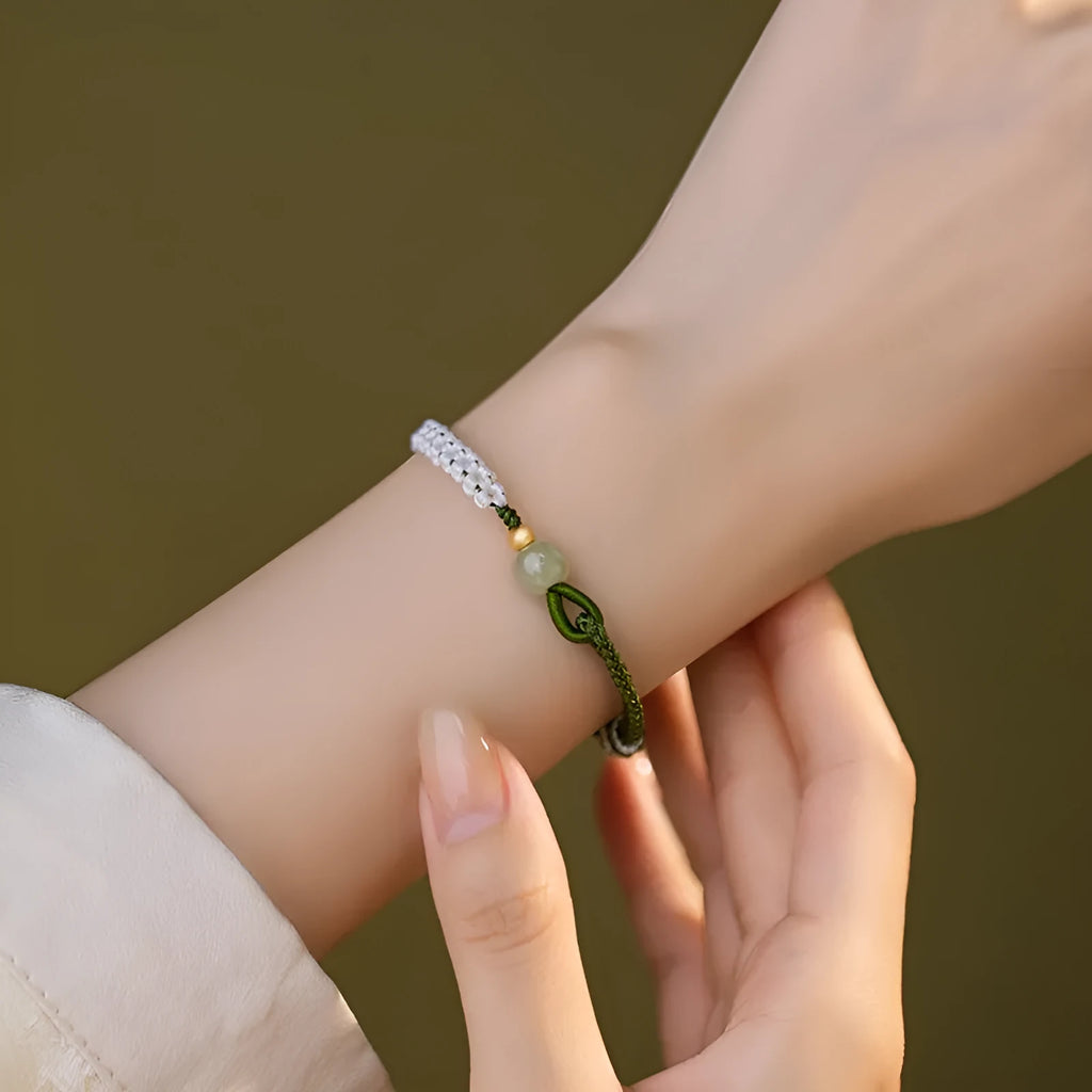 Women's national tide cord bracelet with electroplated details and adjustable carrying strap design