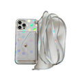 Black silicone iPhone case with a diagonal card slot and raised wave pattern design.