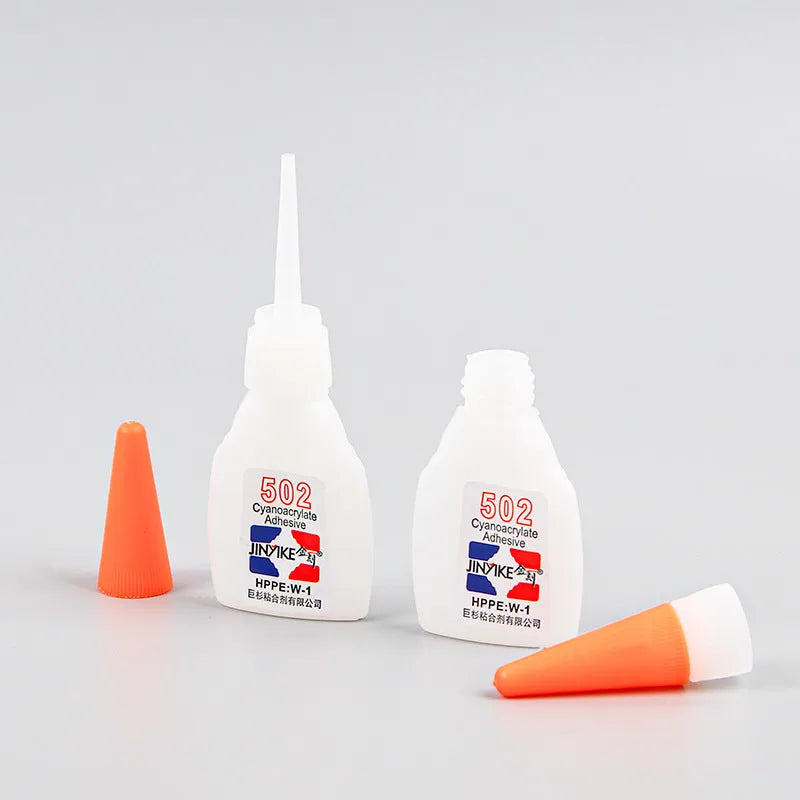 Tube of strong instant shoe repair glue for bonding leather, rubber and PVC soles.