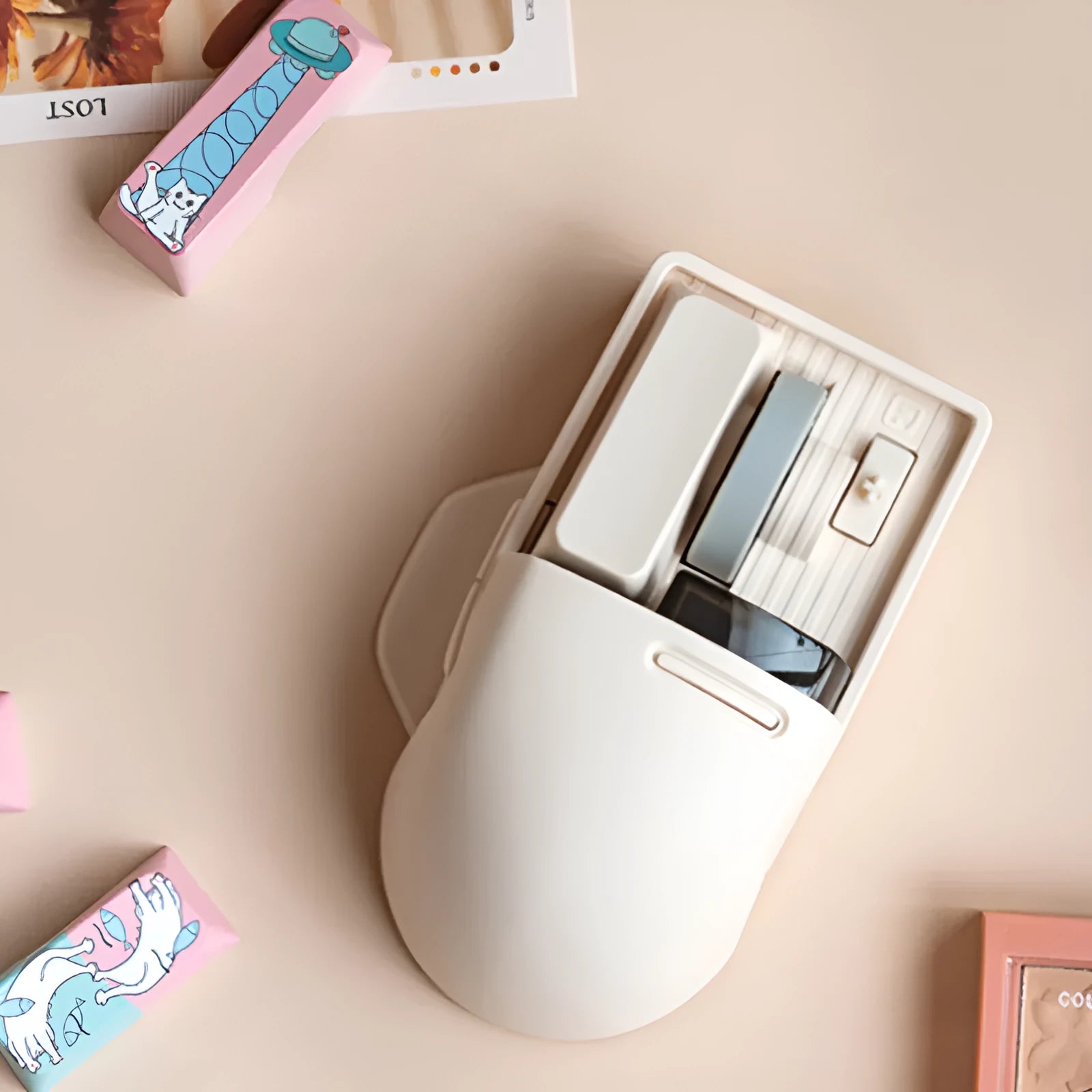Tofu colour wireless mouse with three connectivity modes and adjustable DPI settings up to 4000dpi