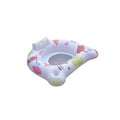 White U-shaped inflatable pool float with LED lights, 120 cm square