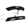 Ford Focus Mondeo rearview mirror LED waterfall light strip in yellow and blue two-tone option