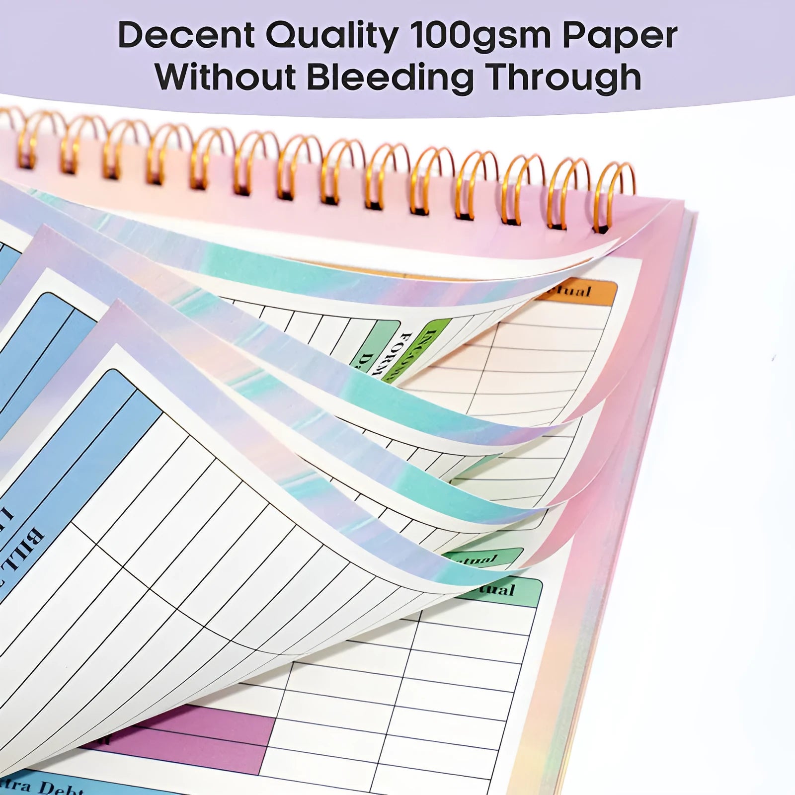 B5 wealth management notebook with spiral binding and PP cover for budget tallying and financial tracking