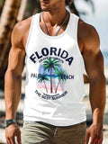 Men's solid-colour sleeveless vest in pinhole cloth fabric on a hanger.