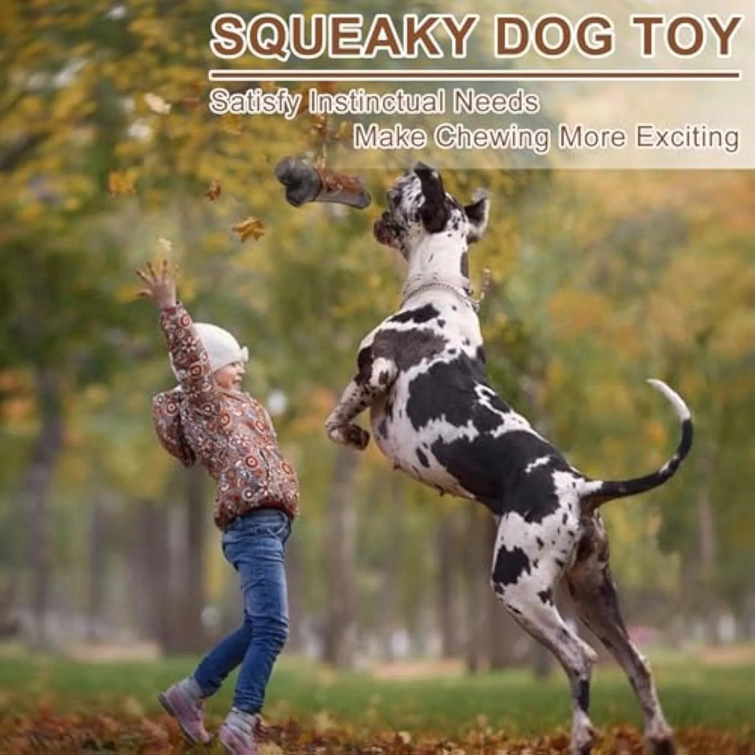 Branch-shaped nylon dog chew toy for large aggressive chewers with squeaker and bacon flavour.