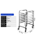 Six-tier stainless steel tray rack for baking with 40x60cm frame size