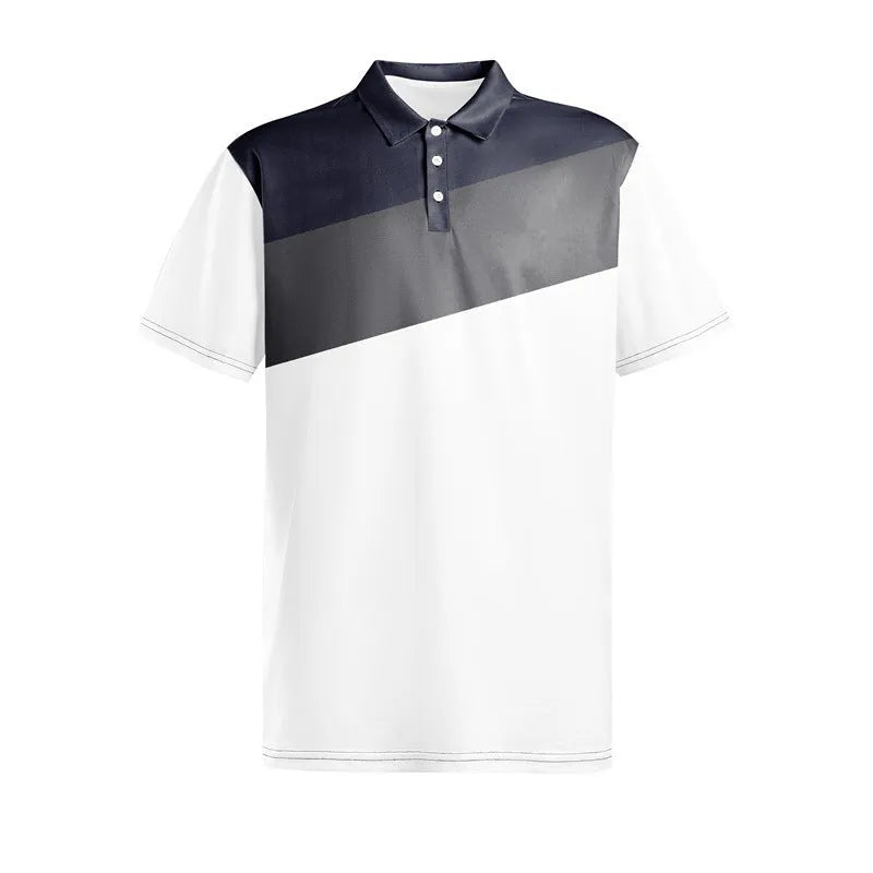 Men's loose fit 3D digital printed short sleeve t-shirt in colour LM-PL047 on pearl cotton fabric.