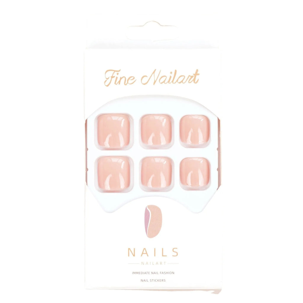 J-52 skin colour plastic toe nail stickers with glue type adhesive, ins style design