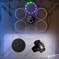 Smart Bluetooth boxing target with coloured LED lights hanging on wall for fitness training