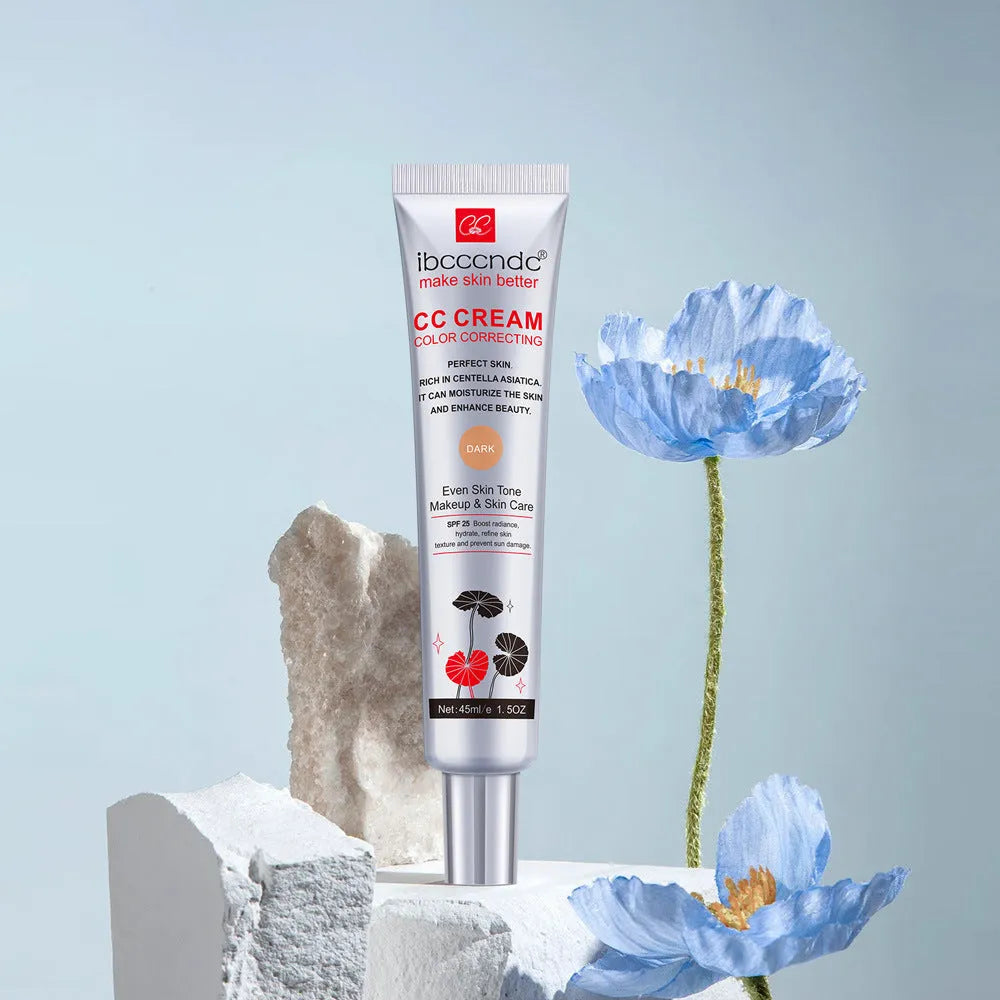 Erborian Centella Asiatica CC cream tube in light and dark shade options for colour-correcting makeup