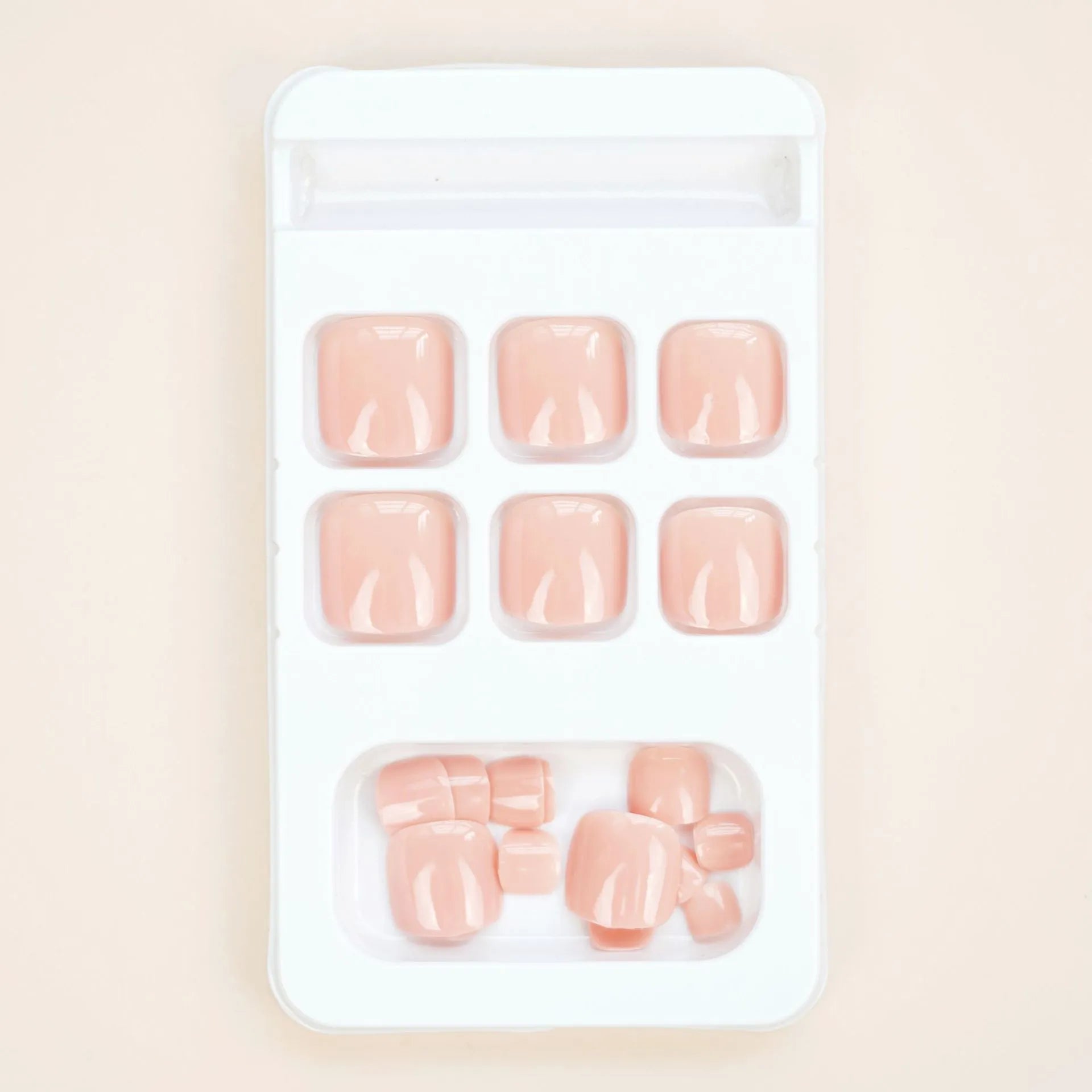 J-52 skin colour plastic toe nail stickers with glue type adhesive, ins style design
