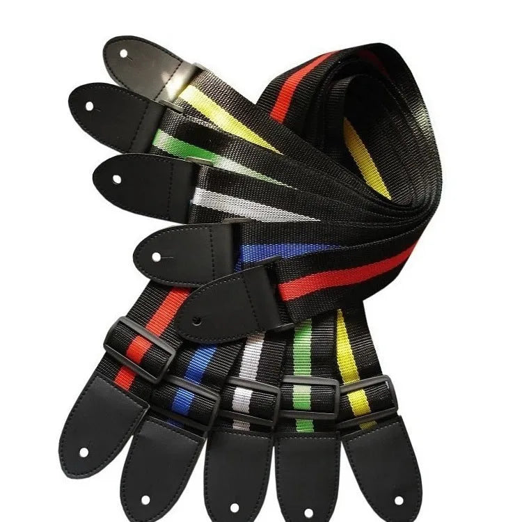 Woven universal instrument strap for guitar, bass, and ukulele in multiple colours