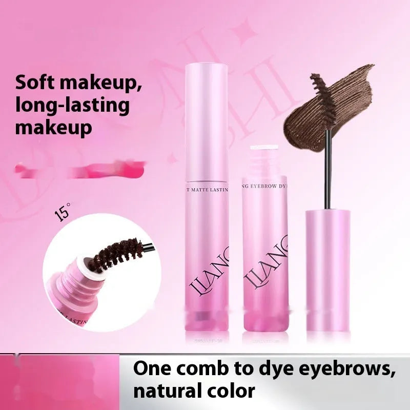 Eyebrow cream product in pencil and powder format showing four natural shade options