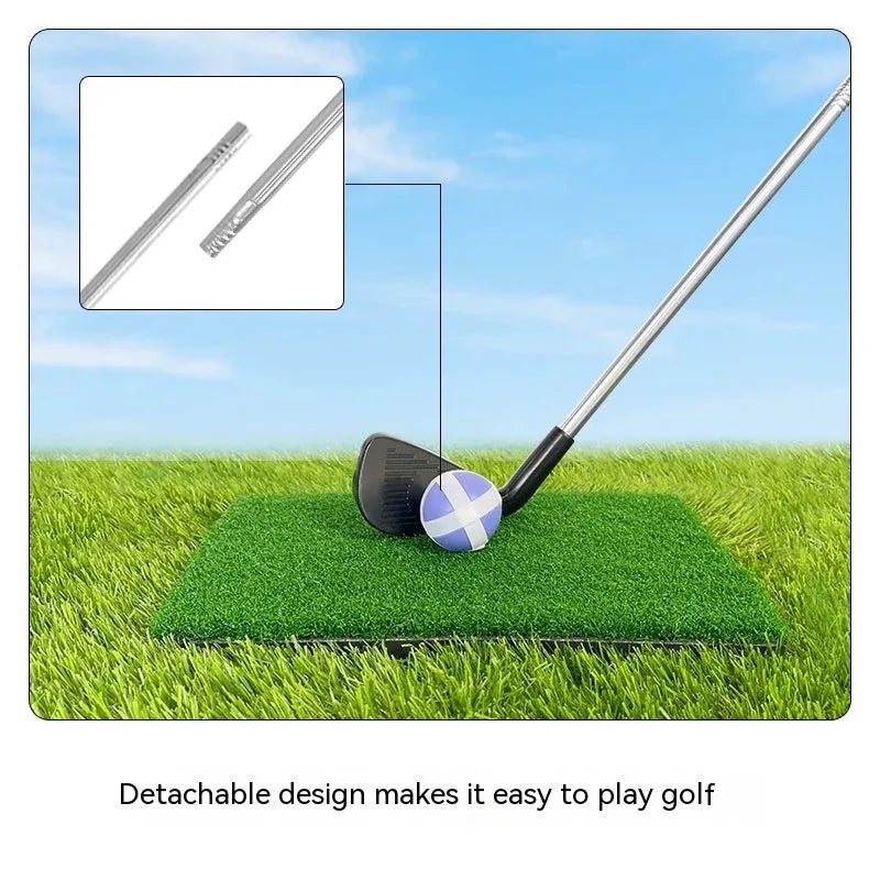 Metal golf club set with adult and children's options for outdoor family sports practice