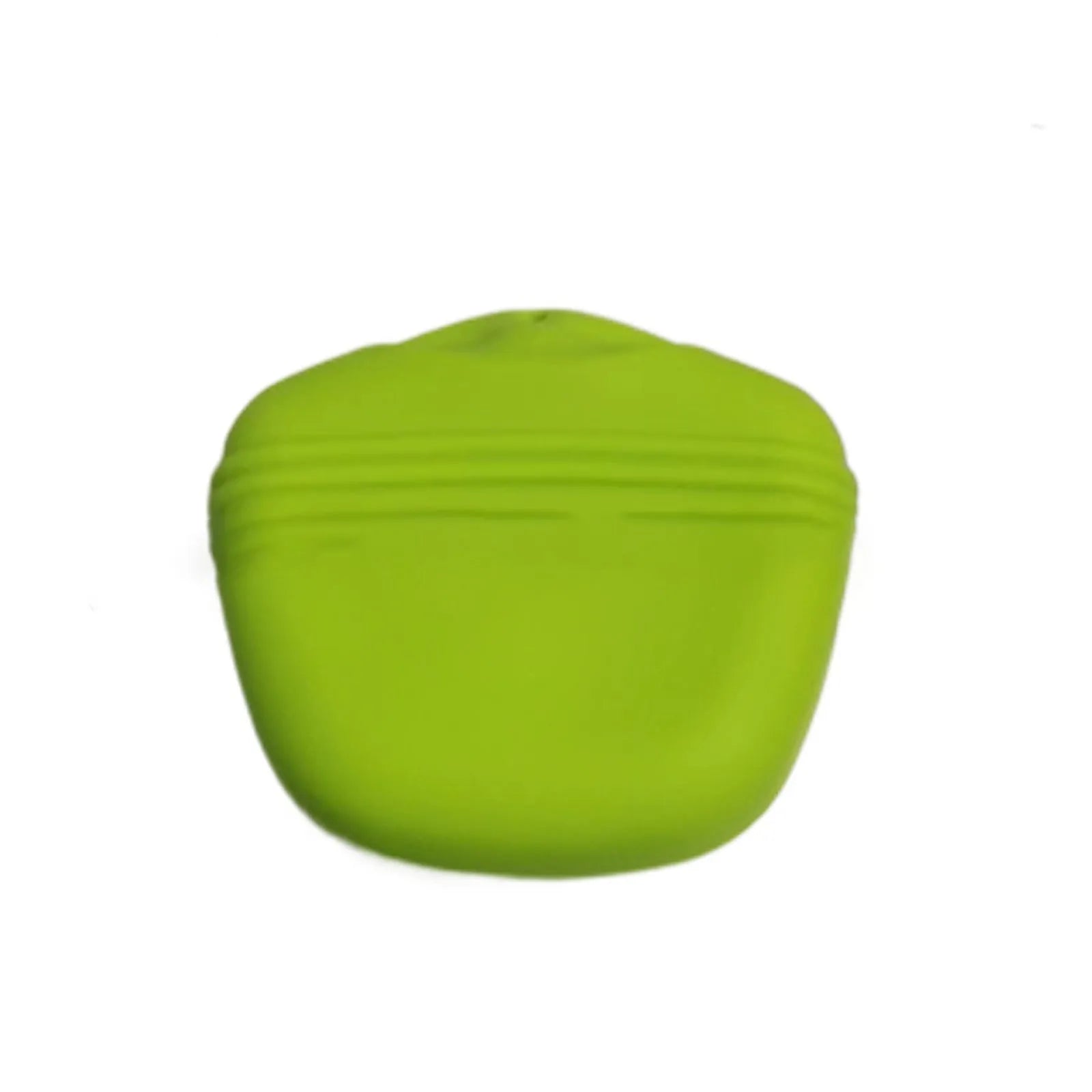 Silicone dog treat training bag with clip for belt attachment and magnetic closure