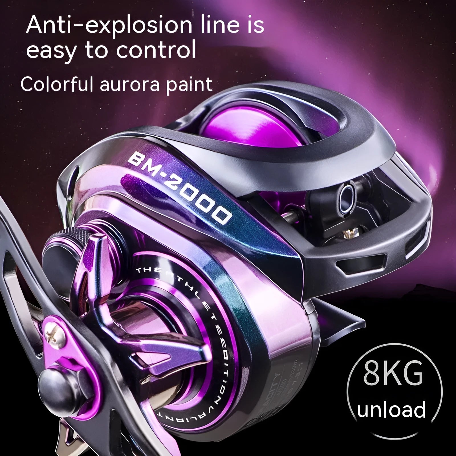 Water Drop BM2000 fishing reel with magnetic brake in left or right hand retrieve model