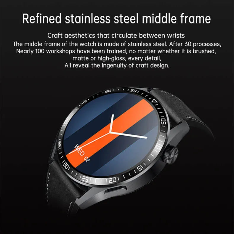 Black GS3 Max smartwatch with silicone strap on a wrist, displaying time and heart rate.