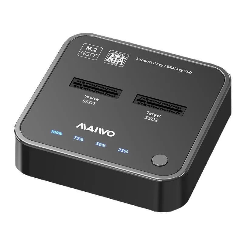 MAIWO K3016 M.2 SSD hard disk dock copier unit with data cables and power adapter