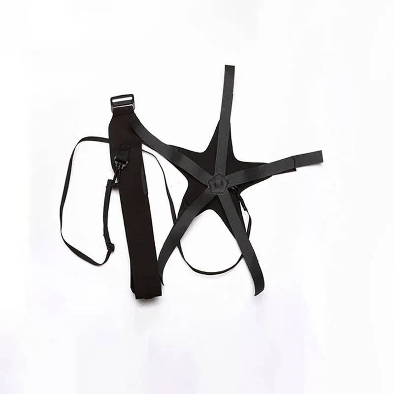 Black football juggling belt with 2 metre length for solo training practice