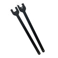 Land Rover fan wrench set showing 36mm and 40mm alloy steel spanners for coupler adjustment.
