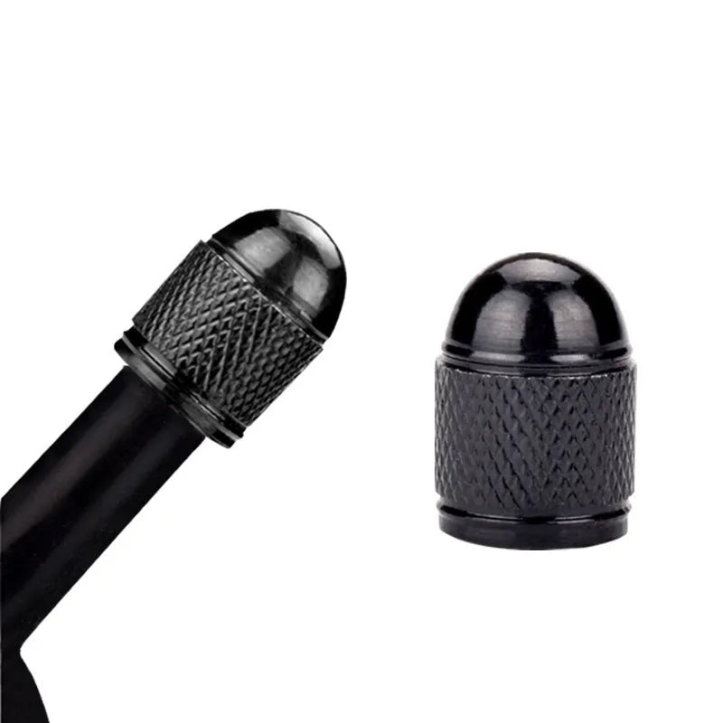 Aluminium alloy mountain bike tyre valve cap in choice of five colours.