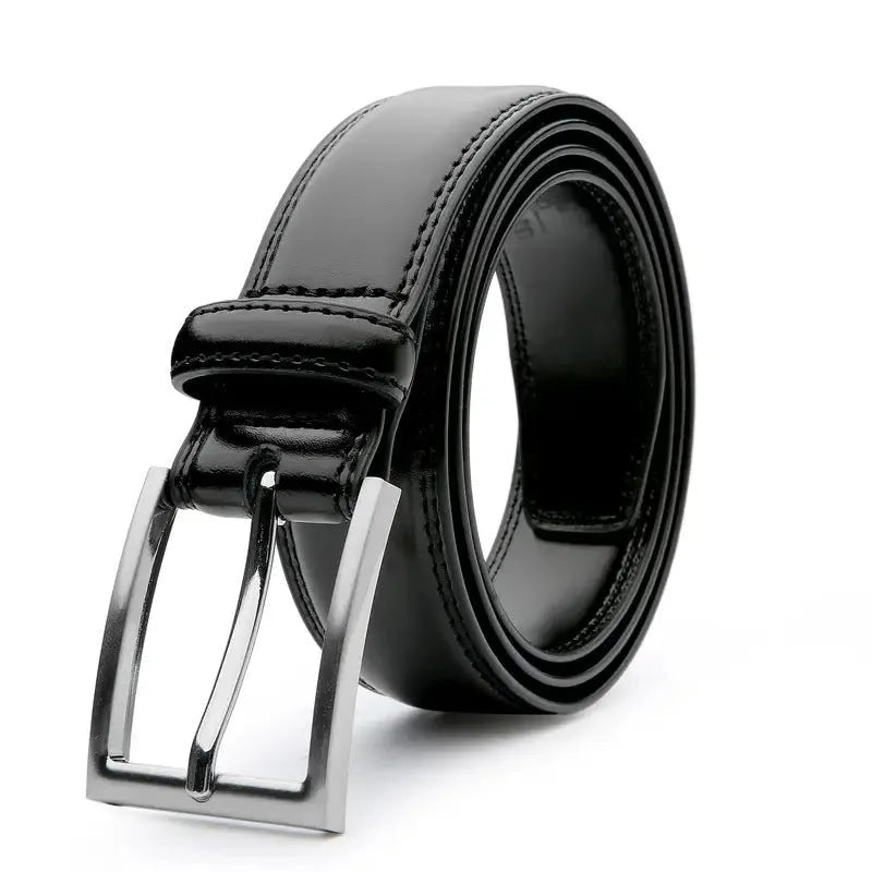 Men's genuine leather casual belt with alloy buckle in wild 95 pattern