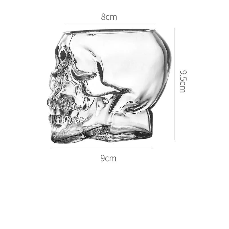 Skull wine glass transparent ordinary glass 160ml Halloween party novel drinkware