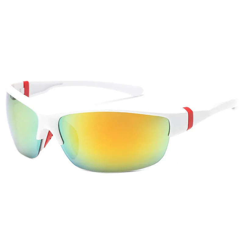 Men's PC semi-frameless sports sunglasses for cycling and outdoor athletic activities