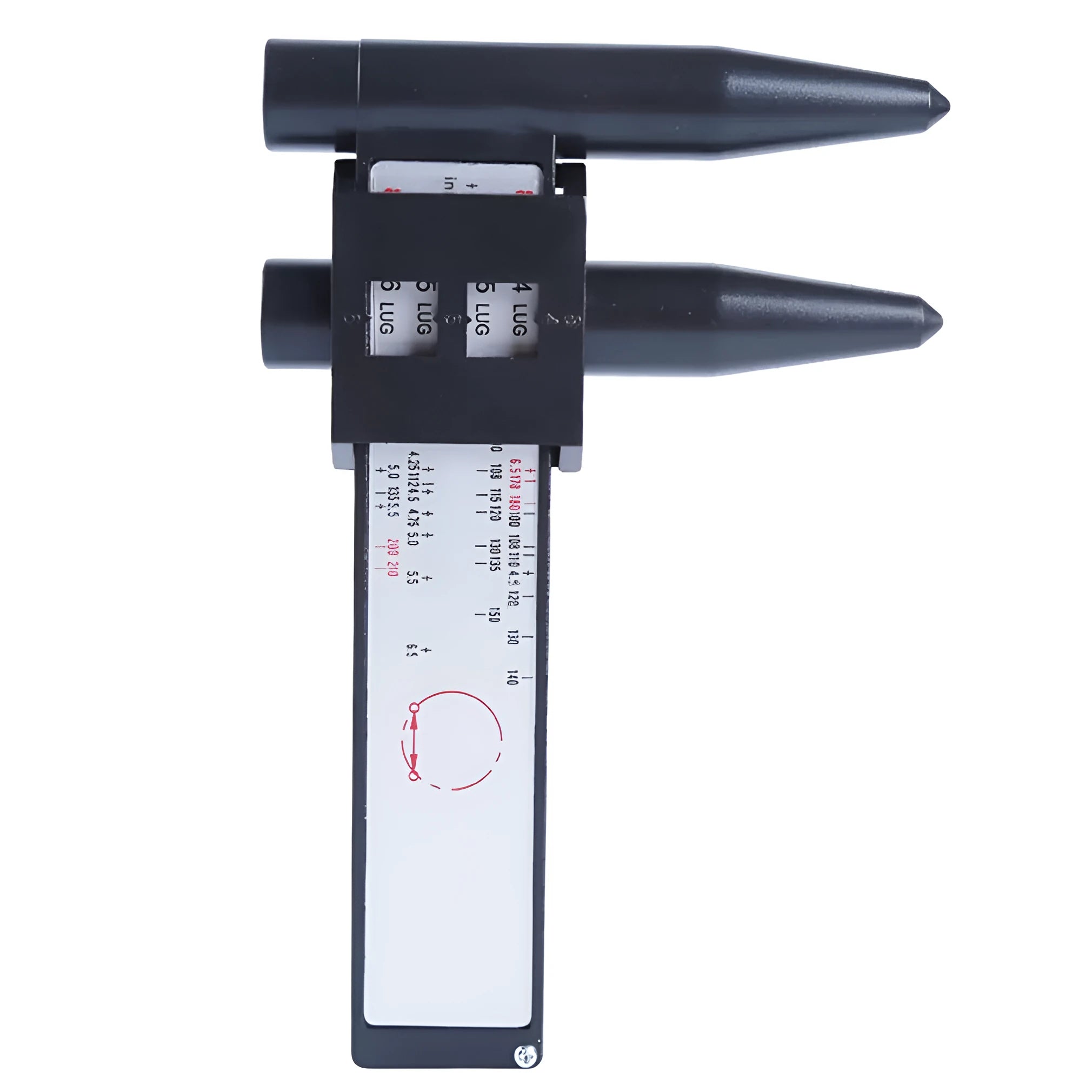 Electronic digital hole distance measuring tool with plastic housing and digital display for 180mm measurement range