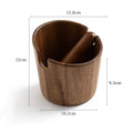 Acacia mangium wood coffee grounds storage bucket on countertop