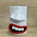 American style funny tissue paper holder resin desktop ornament measuring 8.5cm by 14.6cm
