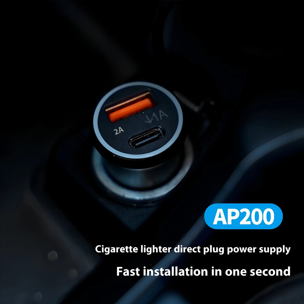 Black car charger GPS locator device for vehicle tracking with ABS plastic construction