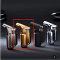 HB805-1 full metal windproof punch lighter in black, gold, grey, or silver colour.