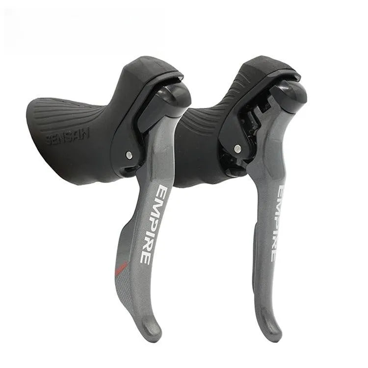 Road bike aluminium transmission kit with manual shift, rear dial, decorative beads, pendant, chain, and rope accessories