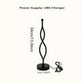 Black aluminium desk lamp with three-colour dimming button and touch controls