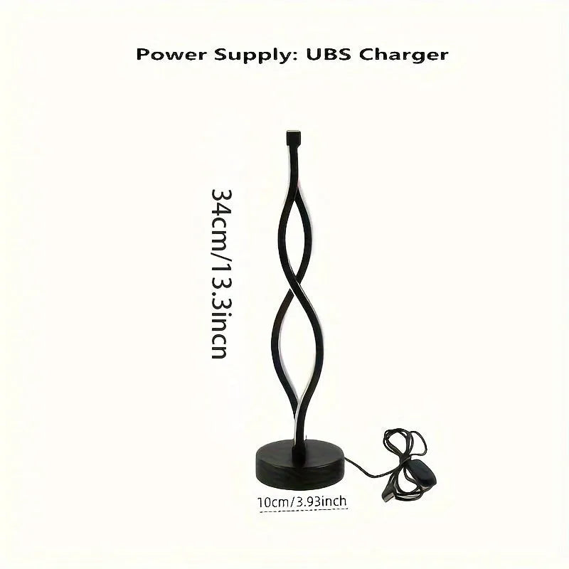 Black aluminium desk lamp with three-colour dimming button and touch controls