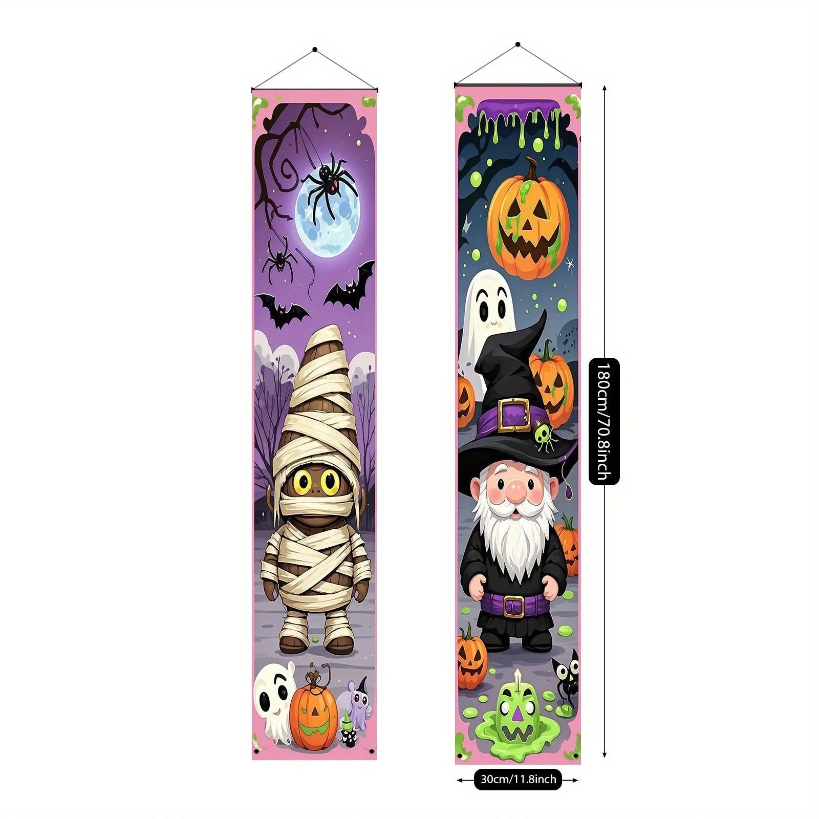 Polyester Halloween couplet hanging flag decorations measuring 30 by 180 centimetres