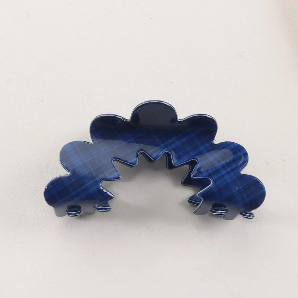 New Wave Grip Blue Series PVC hair barrettes for women with asymmetric natural style in assorted colours