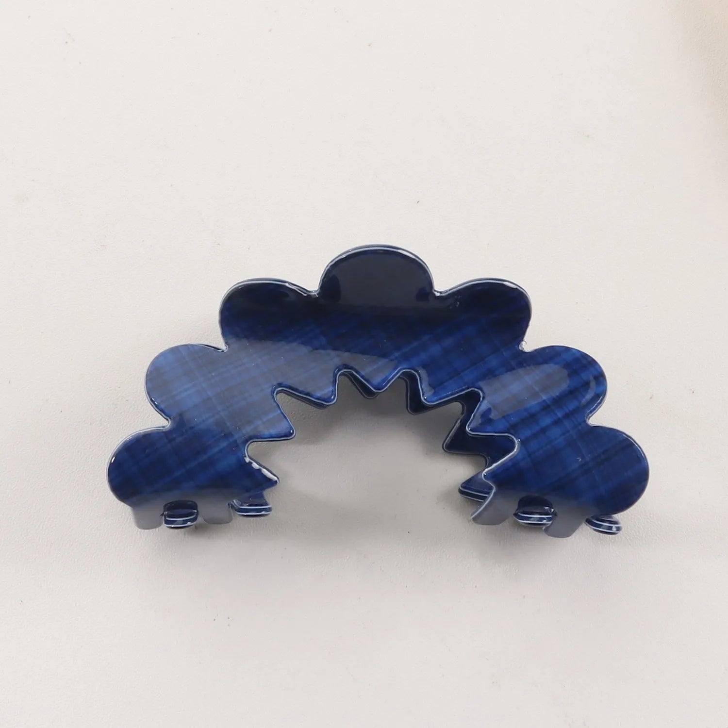 New Wave Grip Blue Series PVC hair barrettes for women with asymmetric natural style in assorted colours