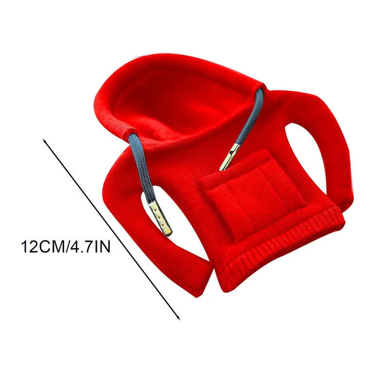 Pure cotton car gear lever sweater decoration in assorted colours on a gear stick.