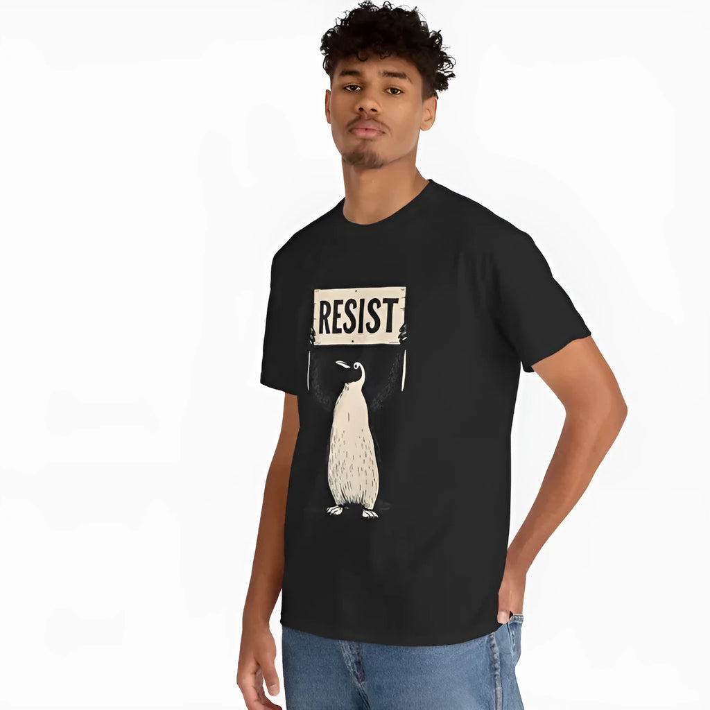 Loose fit black cotton summer t-shirt on a hanger