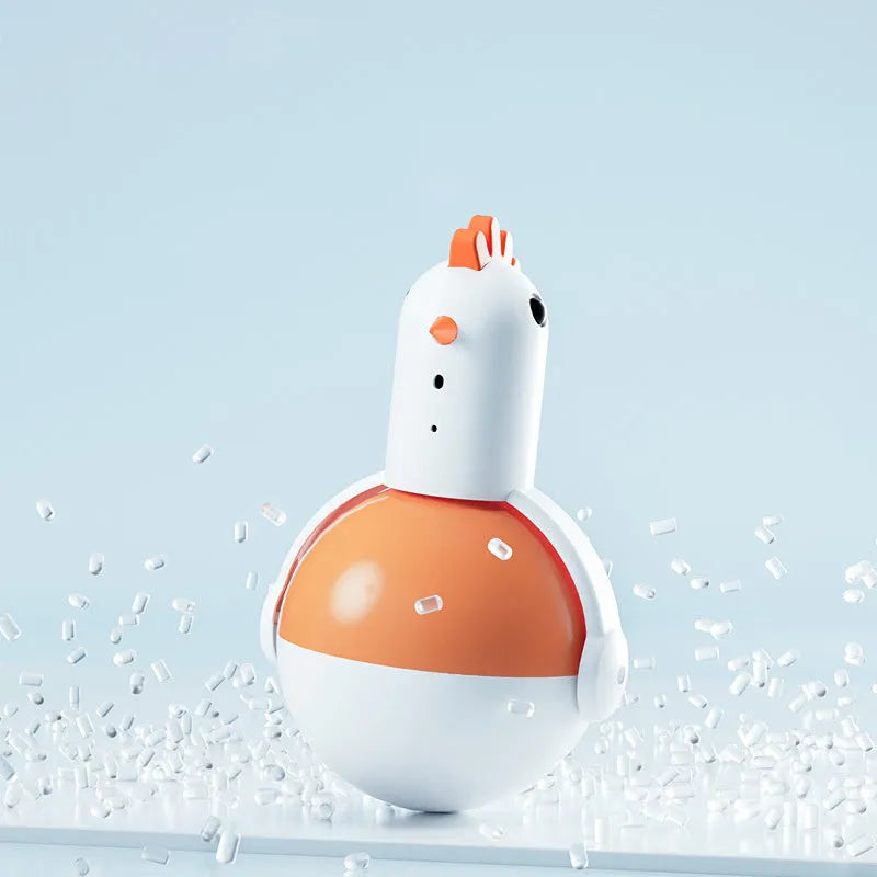 Green or orange electric cat toy with chicken and glass laser featuring automatic motion activation