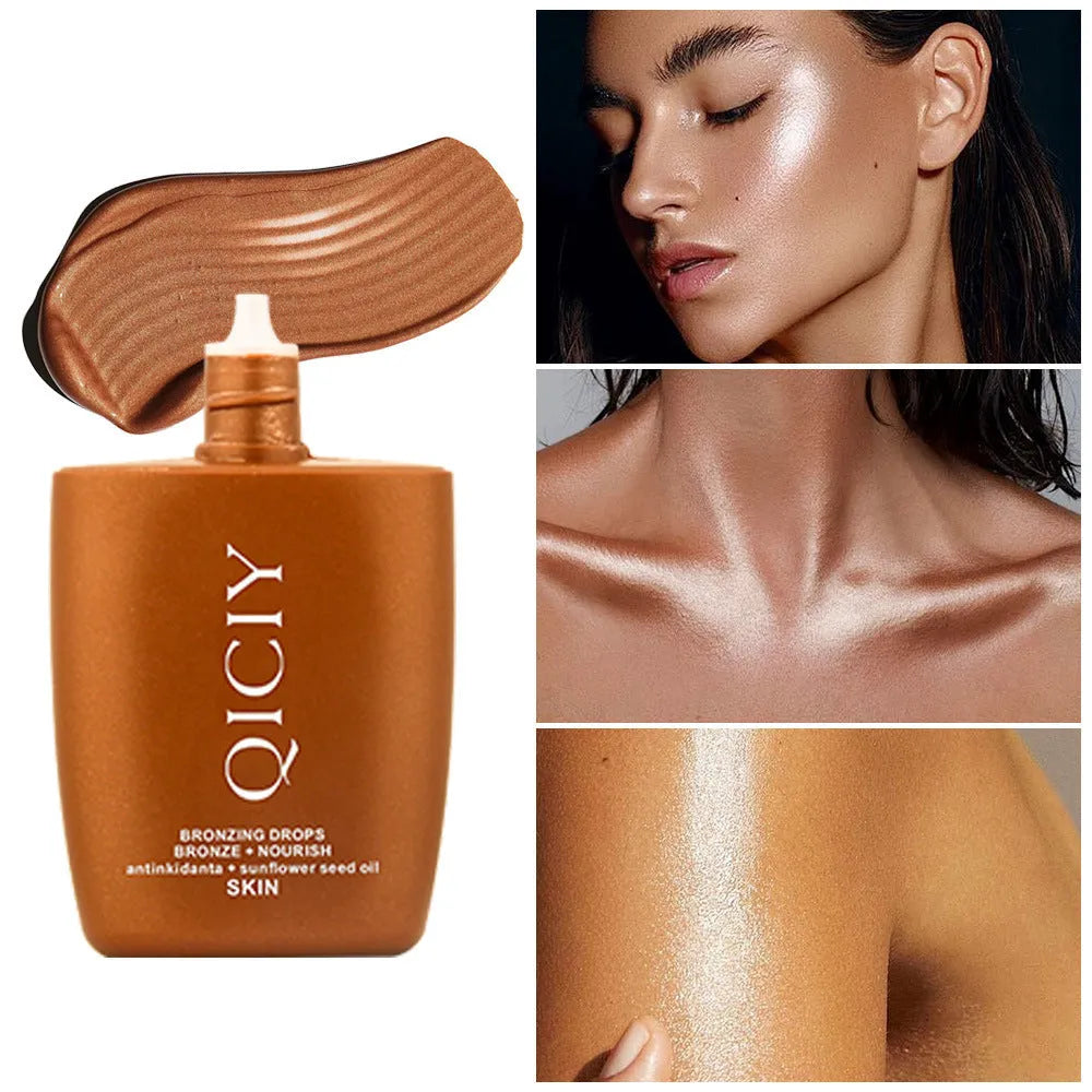 Face and body highlight contour liquid cream in 30ml packaging with four colour options