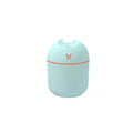 Round desktop humidifier with USB cable in ivory white, sky blue, or girlish pink colours