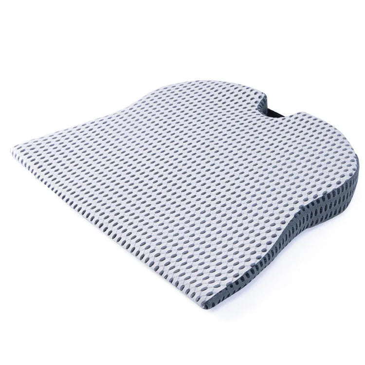 Memory foam car cushion with fixation straps in black, grey and creamy white solid colours
